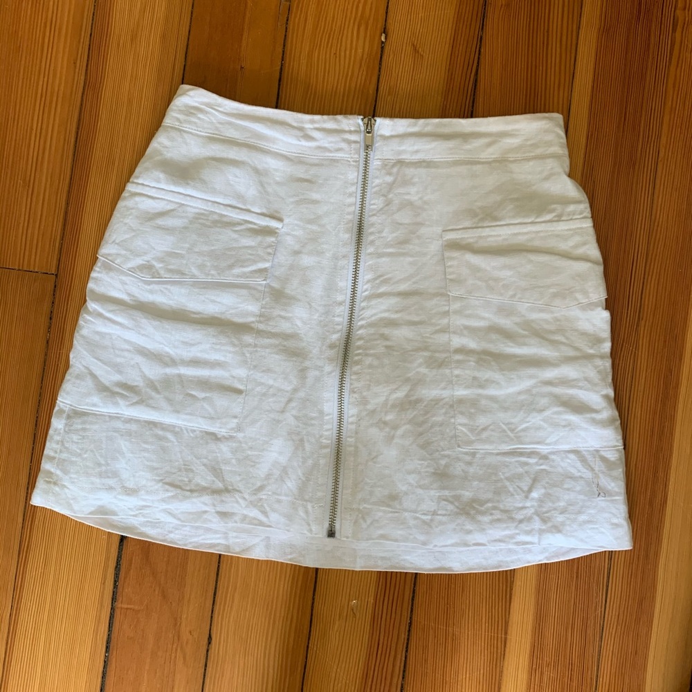 White ZipUp Skirt
